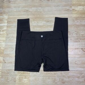 Threads 4 Thought ReActive Size XXL 2XL Moto Black Full Length Leggings Athletic